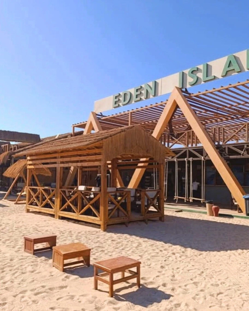 Enjoy Eden Island Hurghada with Orange Bay beach time, snorkeling, White Island views, fresh fruit, and a private Red Sea boat experience.