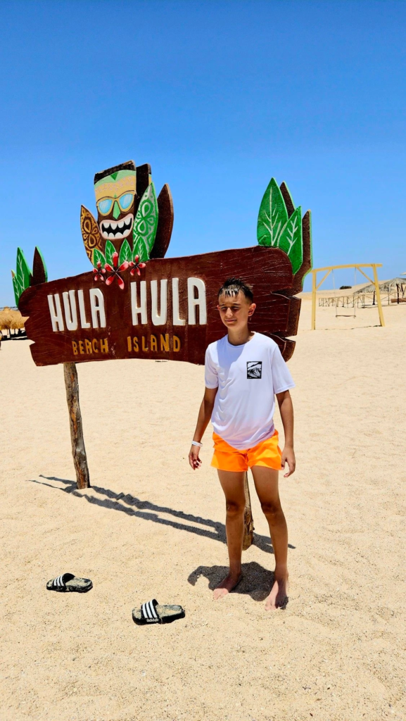 Enjoy a private Hula Hula Island trip from Hurghada with beach time, snorkeling, clear water, soft drinks, and a fun island experience.