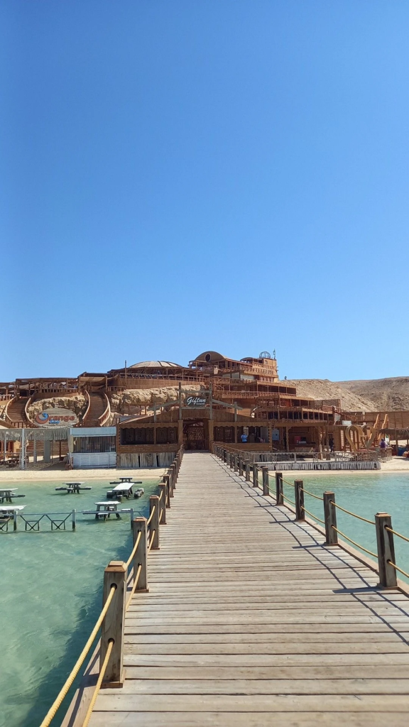 Enjoy a private Orange Bay boat trip from Hurghada with beach time, snorkeling, turquoise water, soft drinks, and a relaxed Red Sea experience.
