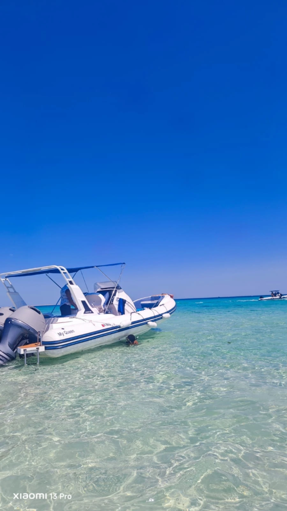 Enjoy a private 4-hour speed boat trip in Hurghada with snorkeling, clear Red Sea water, soft drinks, fresh fruit, and a flexible private experience.